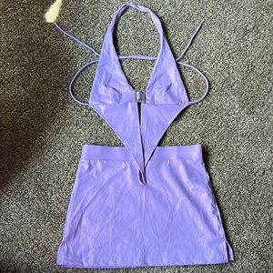 Dolls kill new pink halter top and mini skirt set